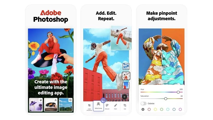 فتوشاپ آیفون: نسخهای از نرمافزار قدرتمند فتوشاپ برای موبایل با ابزارهای پیشرفته