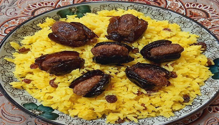خرما پلو اهوازی (بدون گوشت)؛افطاری و سحری مقوی