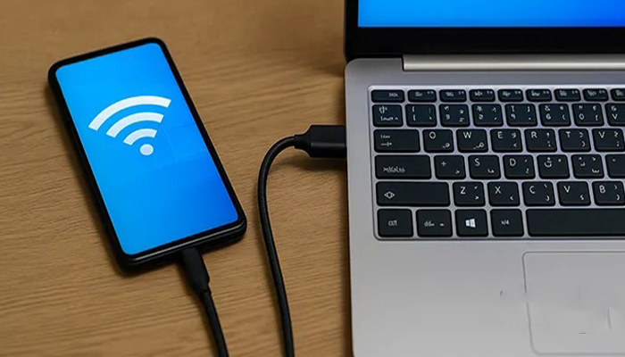 اتصال اینترنت گوشی به لپتاپ