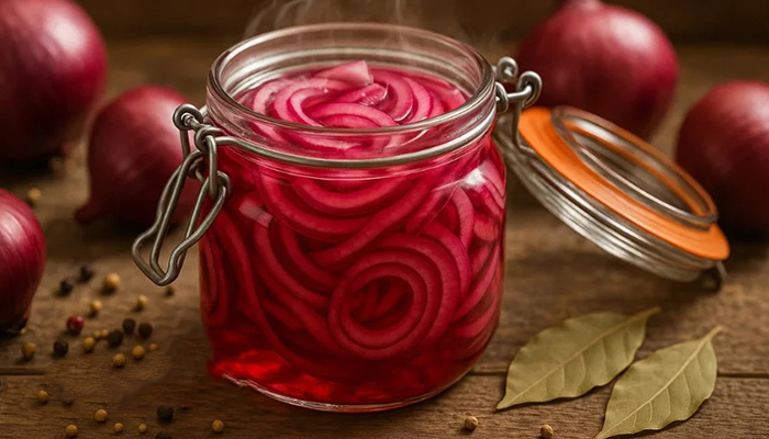 طرز تهیه ترشی پیاز قرمز: خلق چاشنی یاقوتی، ترد و رستورانی در خانه