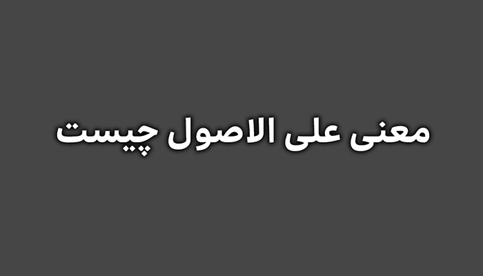 تفاوت علی الاصول با علی القاعده چیست؟