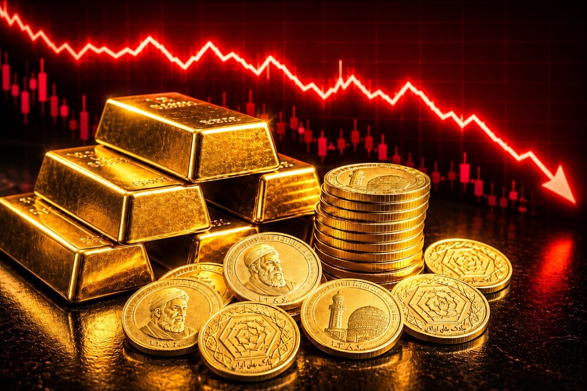 ریزش قیمت طلا و سکه امروز 4 شهریور ۱۴۰۵؛ بازار همچنان قرمز است