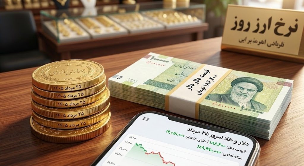 قیمت دلار، طلا و سکه یکشنبه 25 مرداد 1405؛ تحلیل دقیق عقب‌نشینی بازار ارز و نوسان سکه