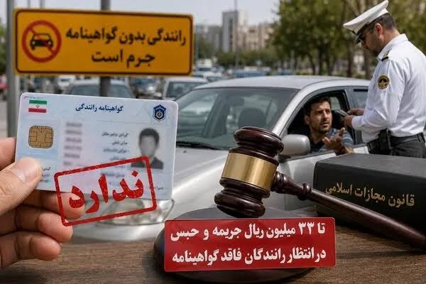 پیامدهای کیفری و جزایی رانندگی موتورسوار فاقد گواهینامه