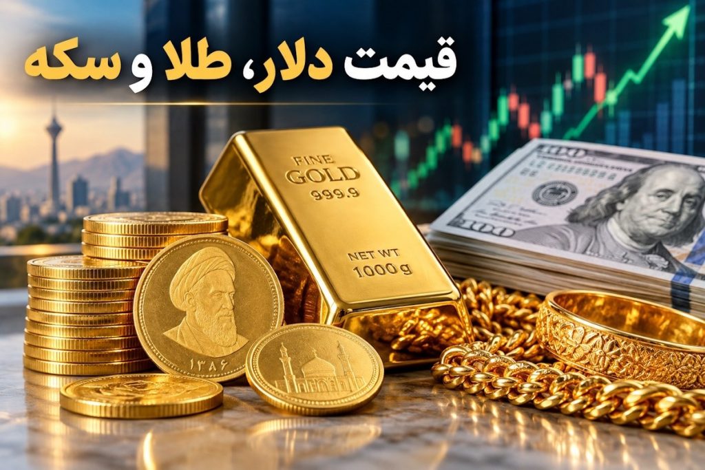 قیمت طلا، سکه و ارز امروز سهشنبه ۲۴ شهریور 1405؛ عقبنشینی سکه در برابر رشد دلار