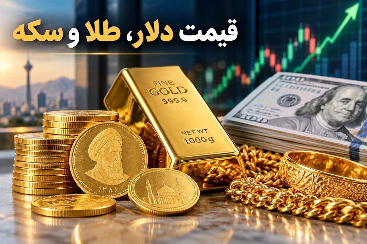 قیمت طلا، سکه و ارز امروز سه‌شنبه ۲۴ شهریور 1405؛ عقب‌نشینی سکه در برابر رشد دلار