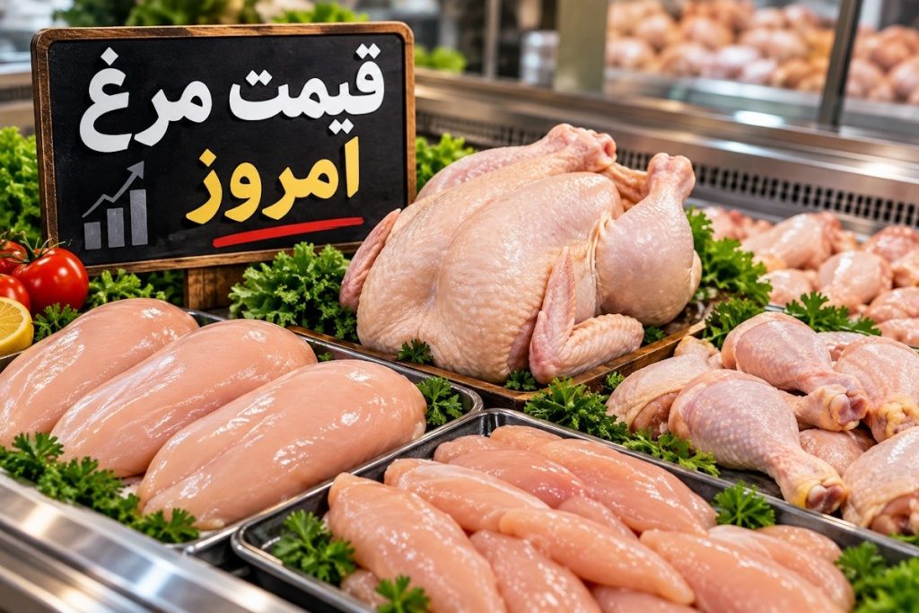 قیمت مرغ امروز ۵ مهر 1405؛ جدول جدید قیمت مرغ کامل و قطعات در بازار و میادین